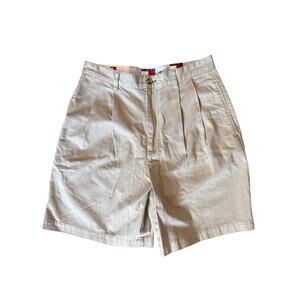 Tommy Hilfiger Vintage The Tommy Short Pleated Relaxed Fit Shorts 31 Kahki